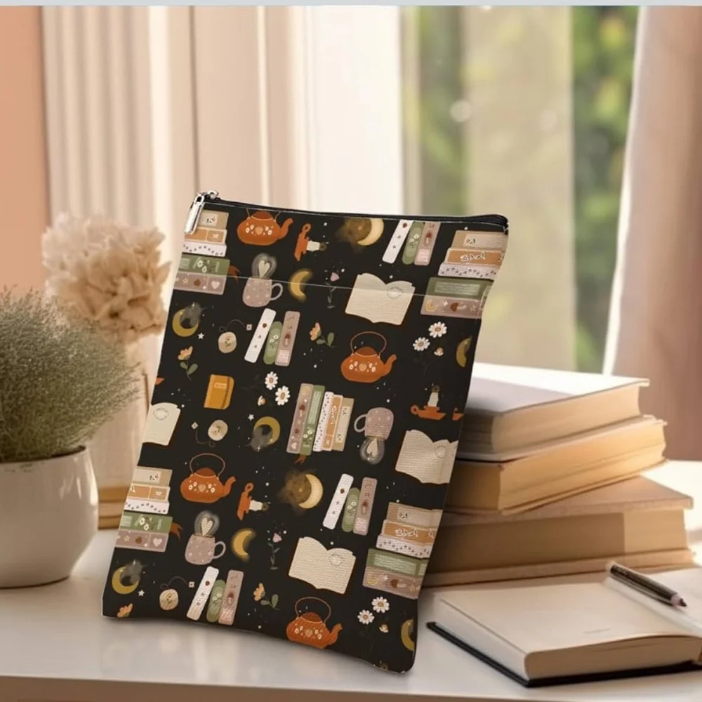 Bookish Patterned Pouch for book or e-reader